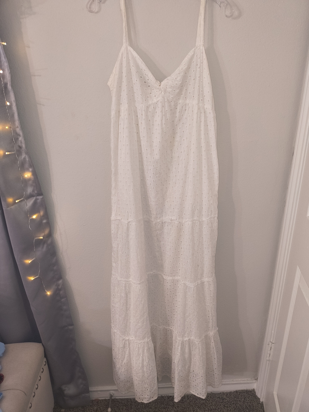 MICHAEL Michael Kors White Eyelet Dress with Tan Label